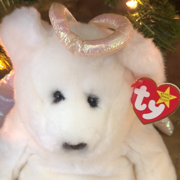 TY Original Beanie Buddy HALO Bear 15” Plush Stuffed Animal Toy 1999 NWT - Picture 5 of 15